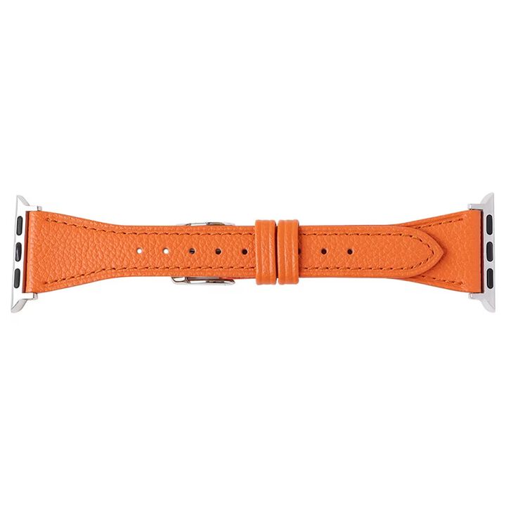 BAMBI Apple Watch Band, Scotchgard, Genuine Leather, Orange, RWM023O,, medium