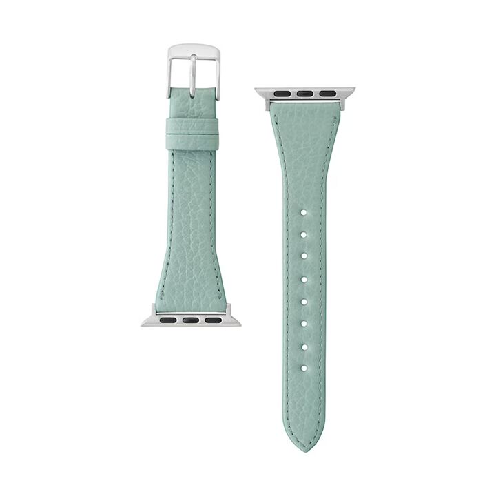 BAMBI Apple Watch Band, Genuine Leather, Sky Green, RWC047M.,, medium