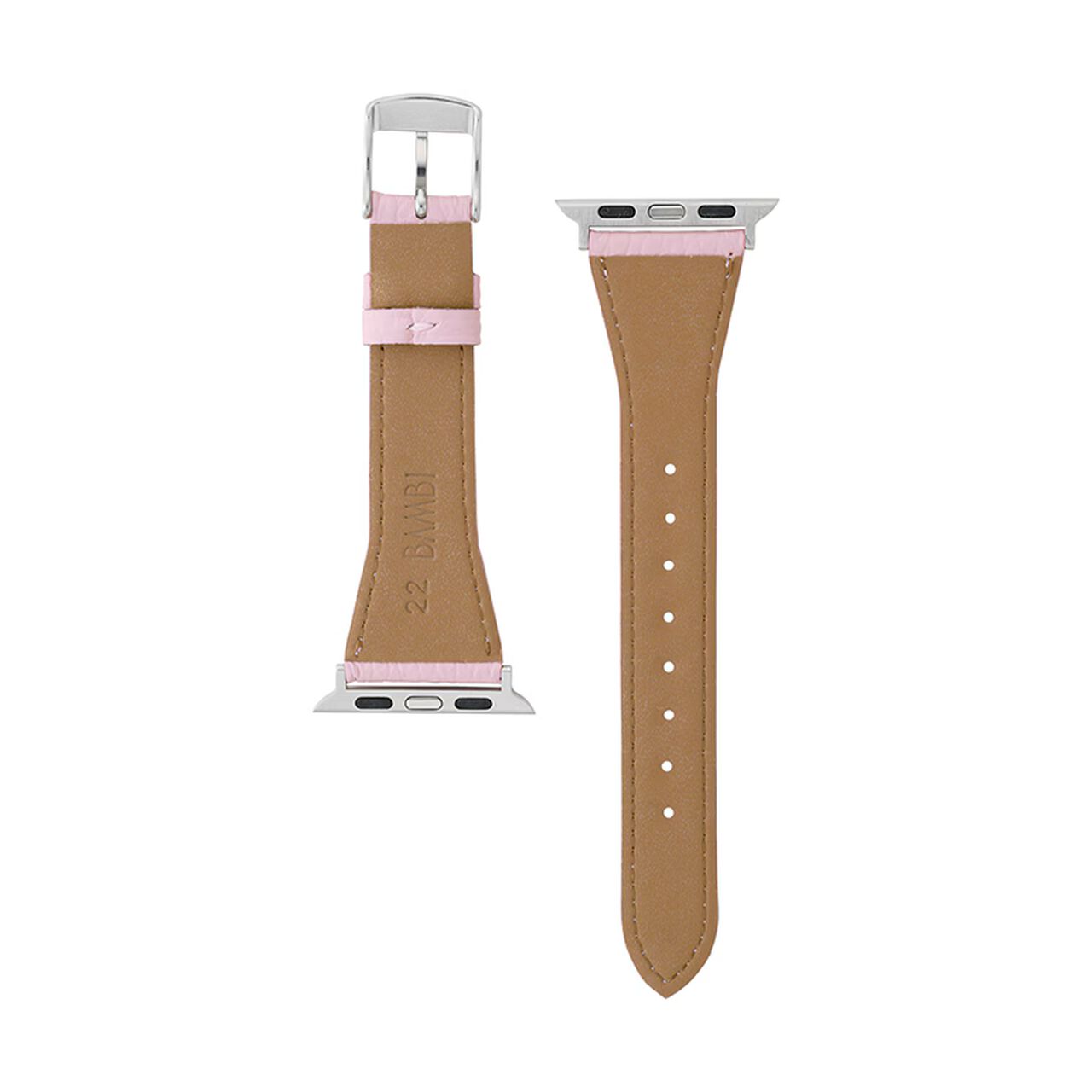 BAMBI Apple Watch Band, Genuine Leather, Light Pink, RWC047P2U.,, large image number 1