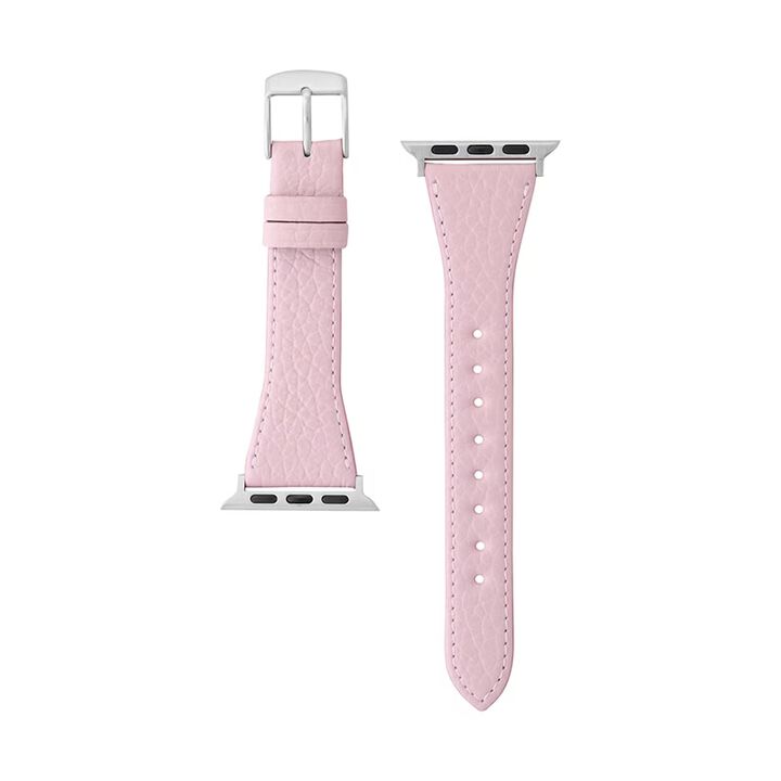 BAMBI Apple Watch Band, Genuine Leather, Light Pink, RWC047P2U.,, medium
