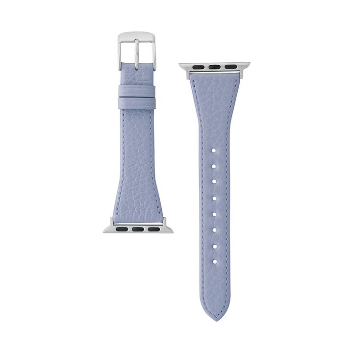 BAMBI Apple Watch Band, Genuine Leather, Blue Gray, RWC047G3U.,, medium