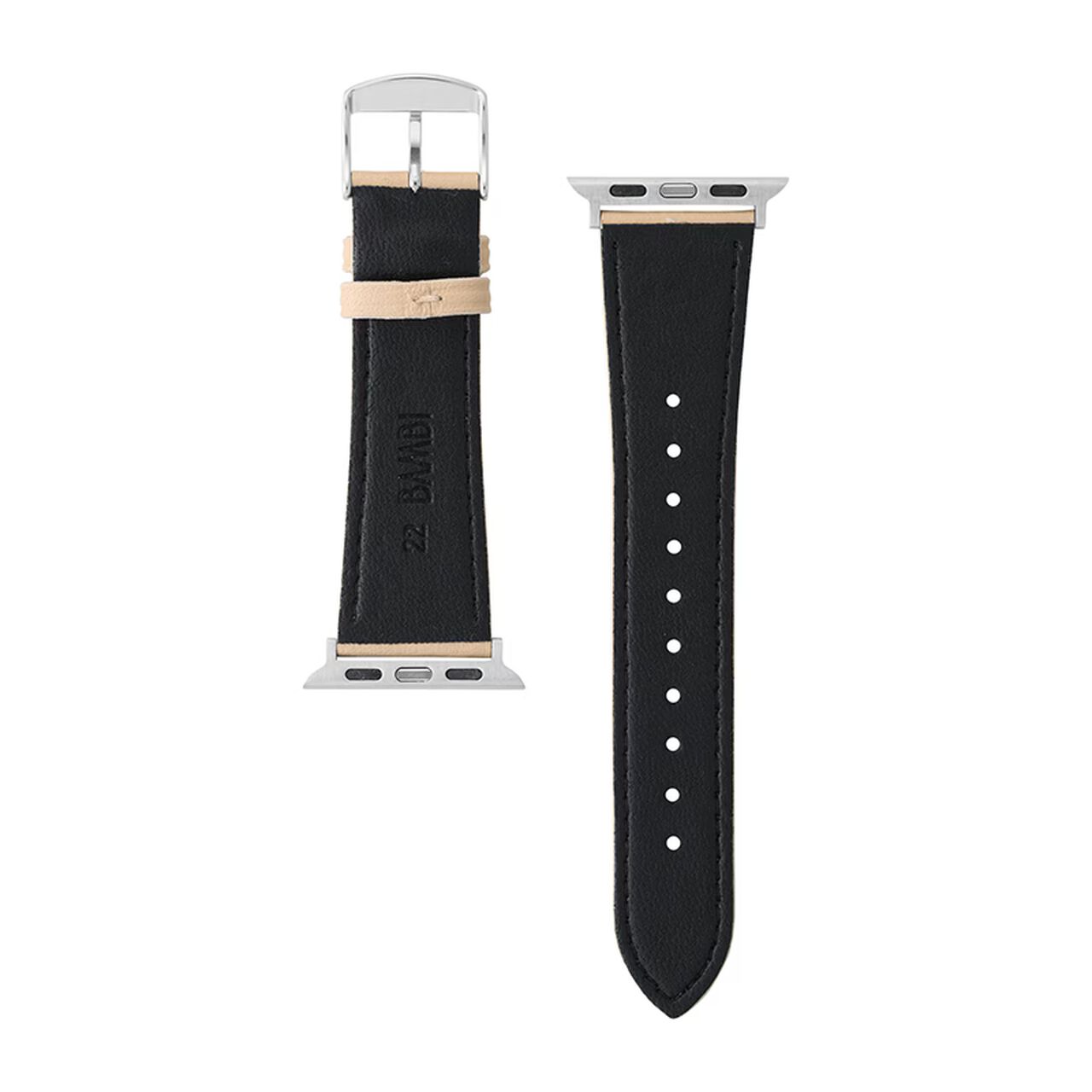 BAMBI Apple Watch Band, Washable, Genuine Leather, Beige, RWC039F,, large image number 1