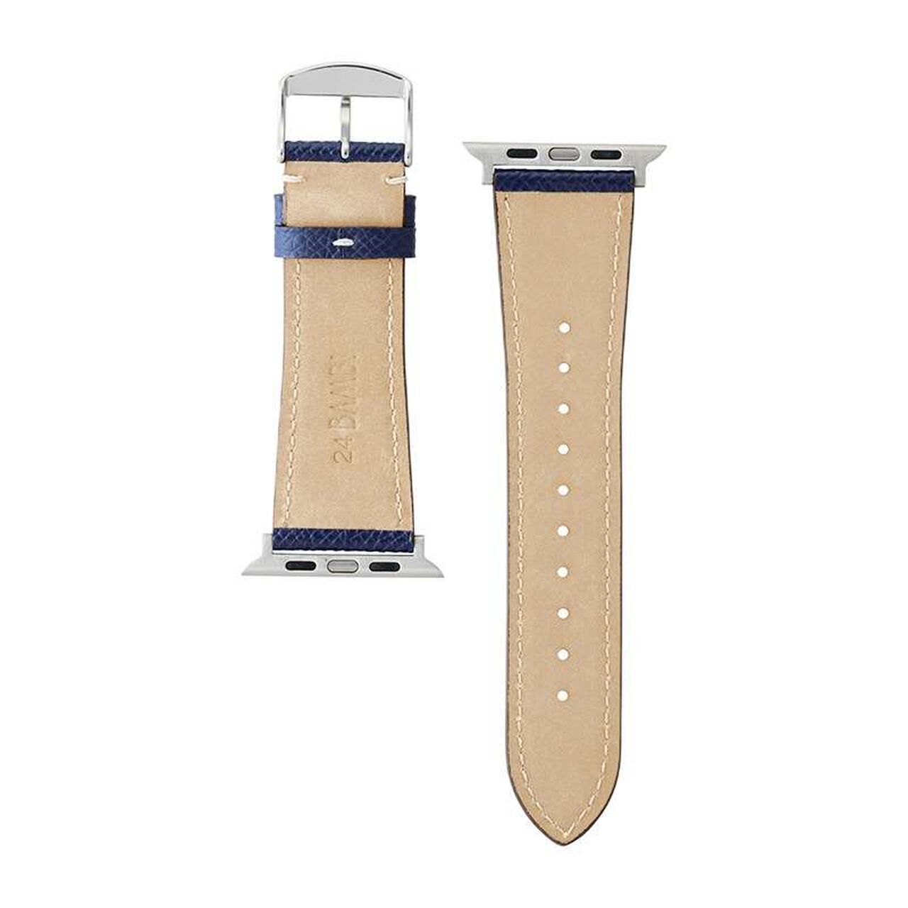 BAMBI Apple Watch Band, Genuine Leather, Navy, RWC046D.,, large image number 1