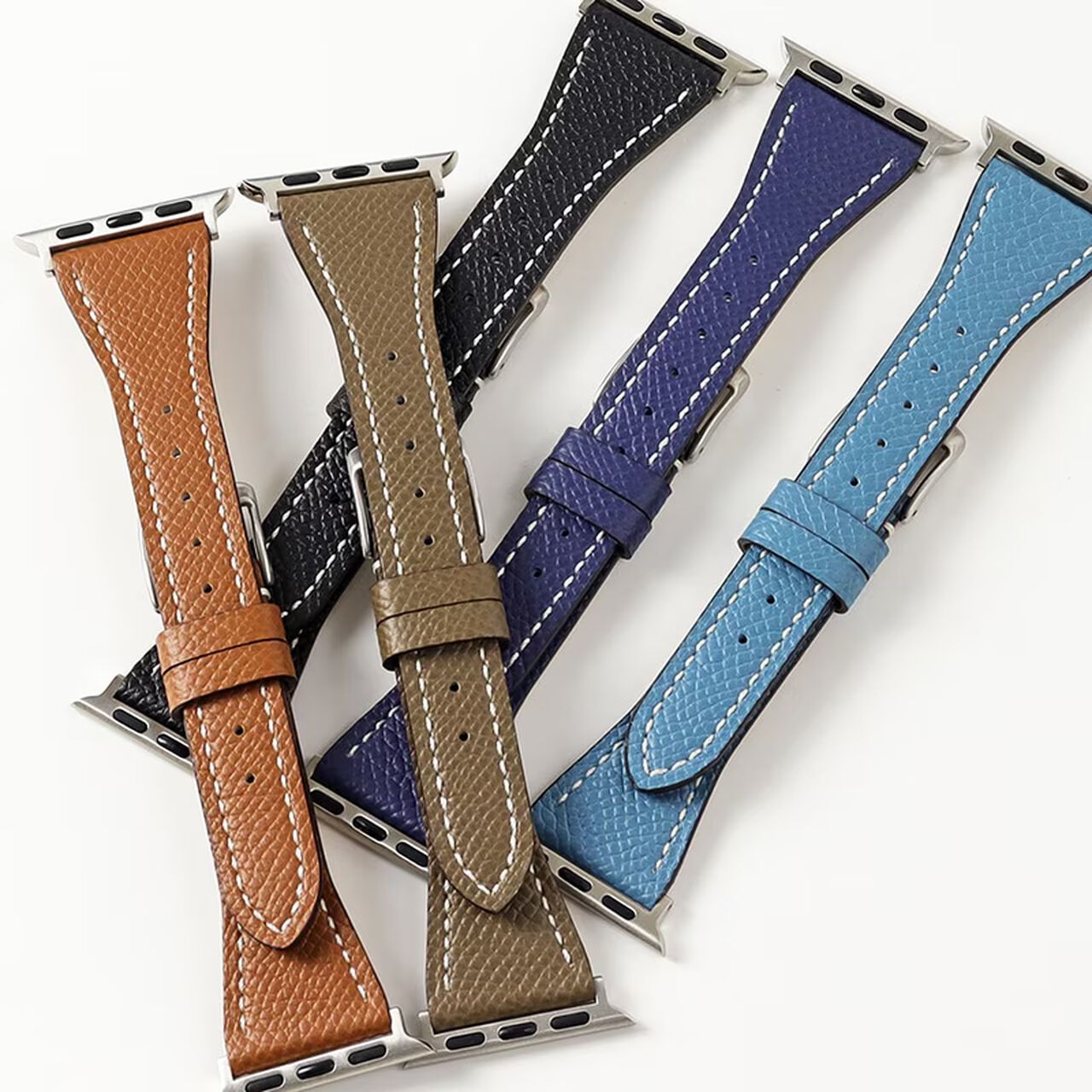 BAMBI Apple Watch Band, Genuine Leather, Brown, RWC045C.,, large image number 7