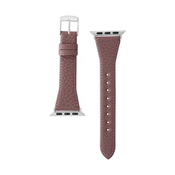 BAMBI Apple Watch Band, Genuine Leather, Pink Brown, RWC047C2U.,, medium