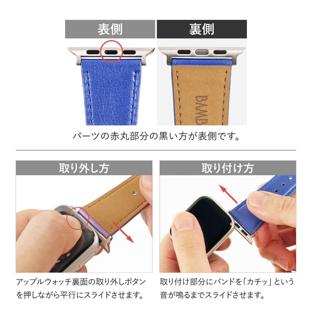 BAMBI Apple Watch Band, Washable, Genuine Leather, Beige, RWC039F,, large image number 4