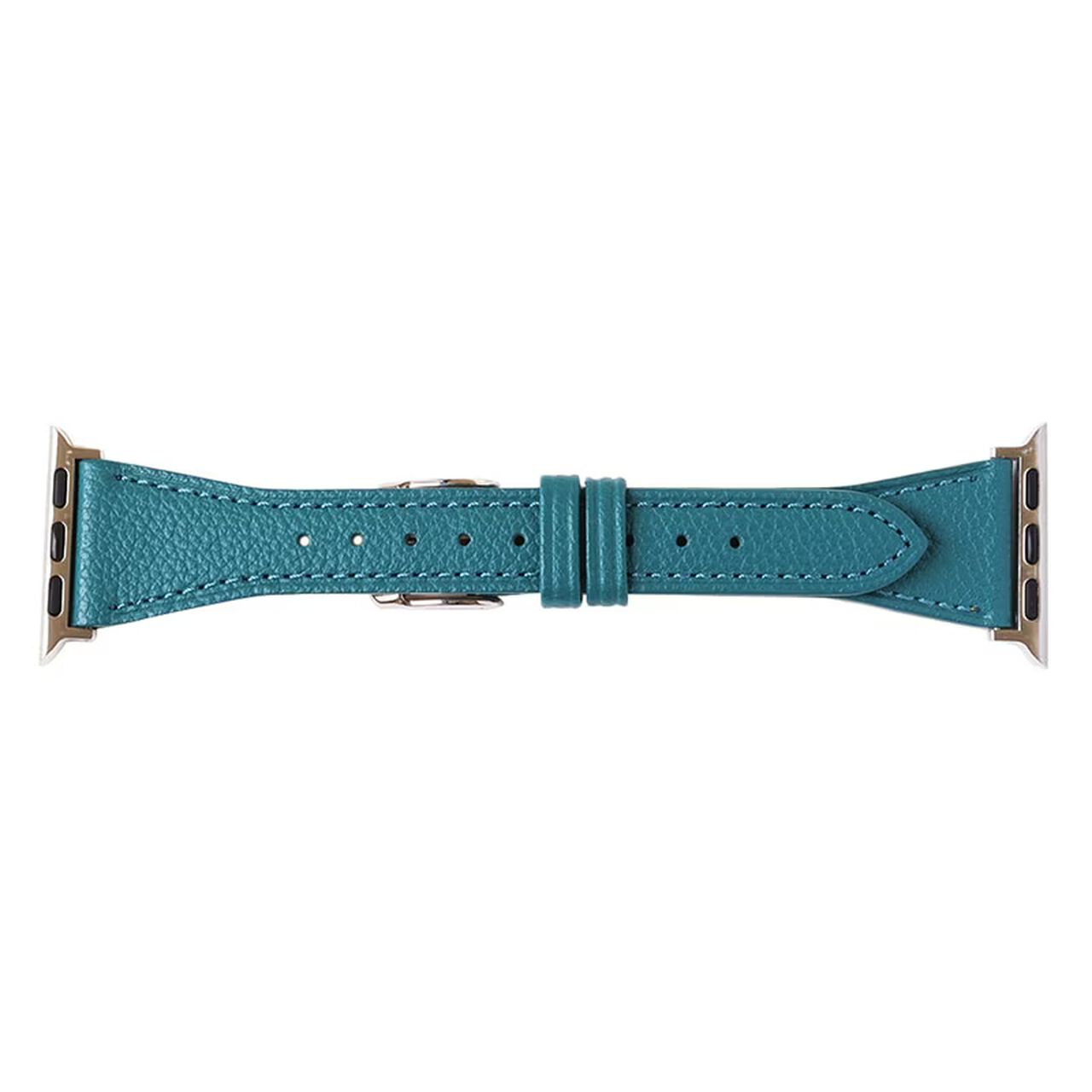 BAMBI Apple Watch Band, Scotchgard, Genuine Leather, Green, RWM023M.,, large image number 0