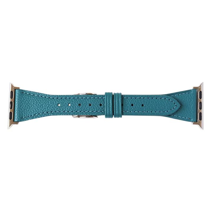 BAMBI Apple Watch Band, Scotchgard, Genuine Leather, Green, RWM023M.,, medium