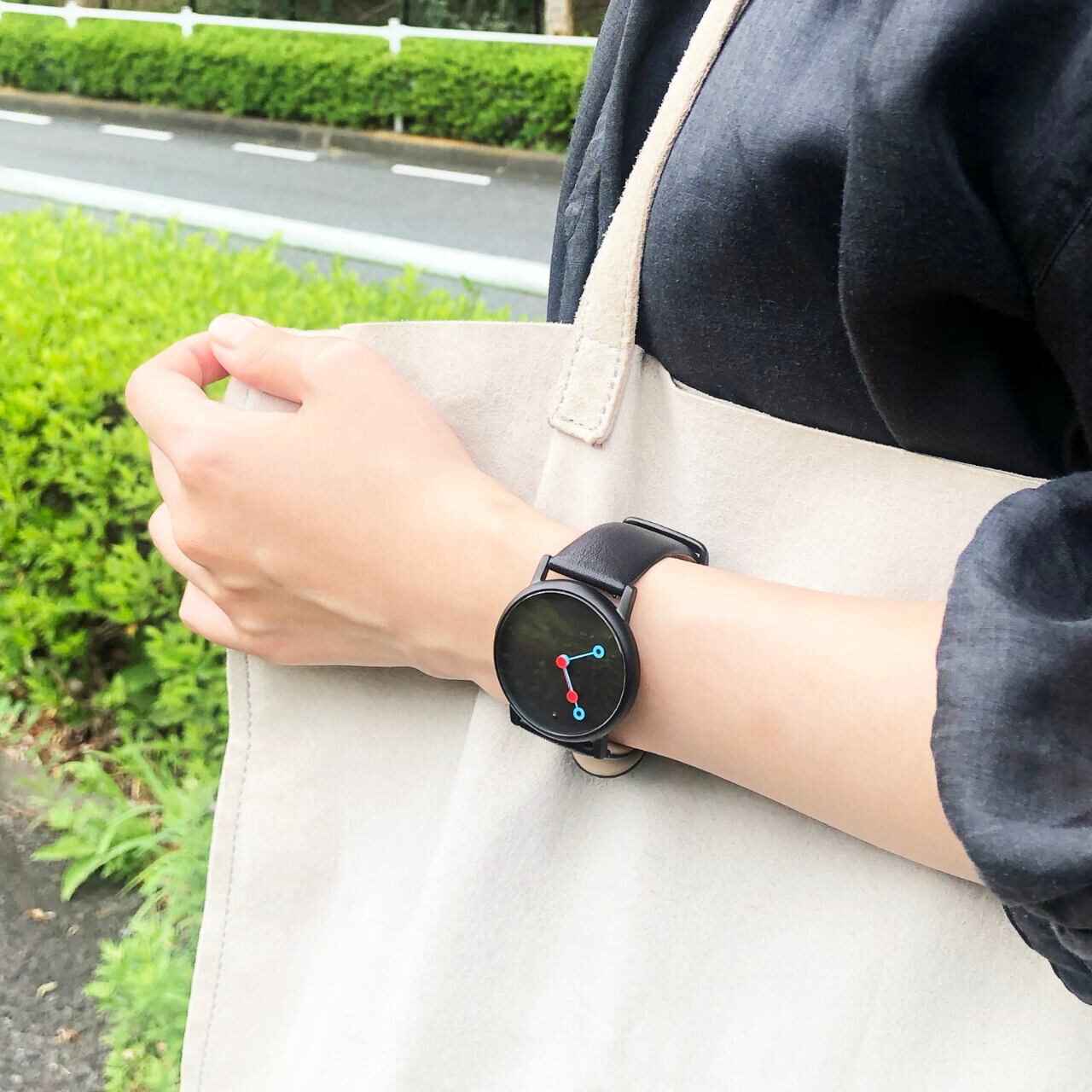 CAOCAO WATCH BK+Leather,, large image number 2