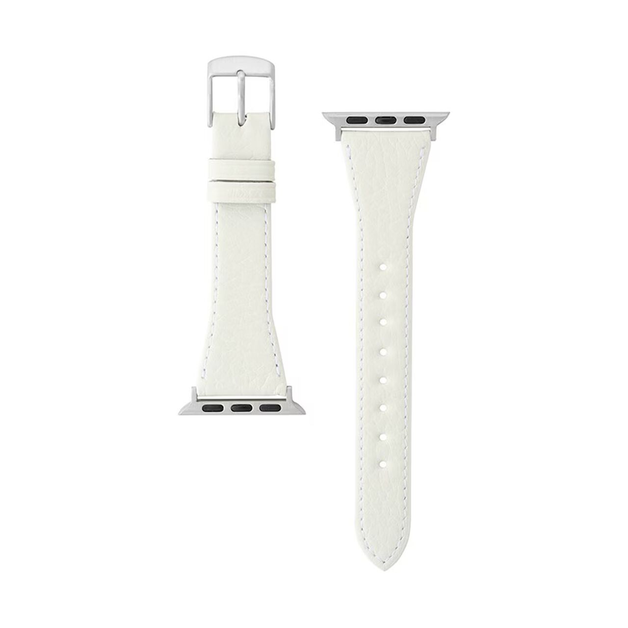 BAMBI Apple Watch Band, Genuine Leather, White, RWC047W.,, large image number 0