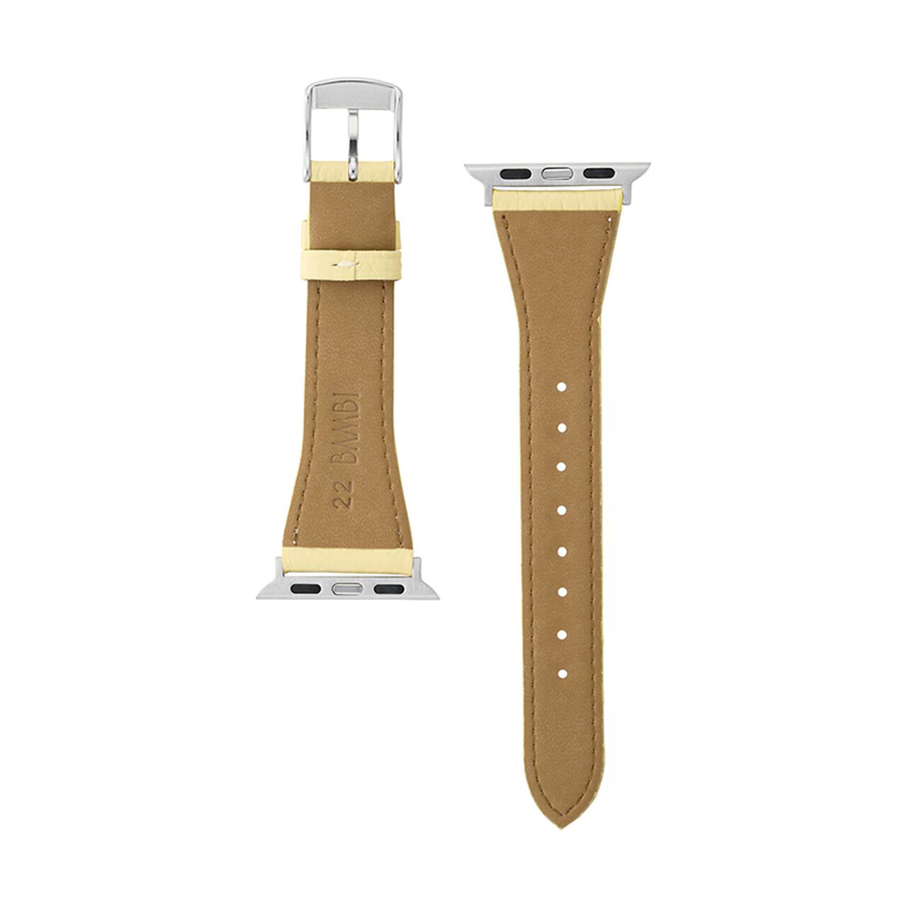 BAMBI Apple Watch Band, Genuine Leather, Yellow, RWC047Y.,, large image number 1