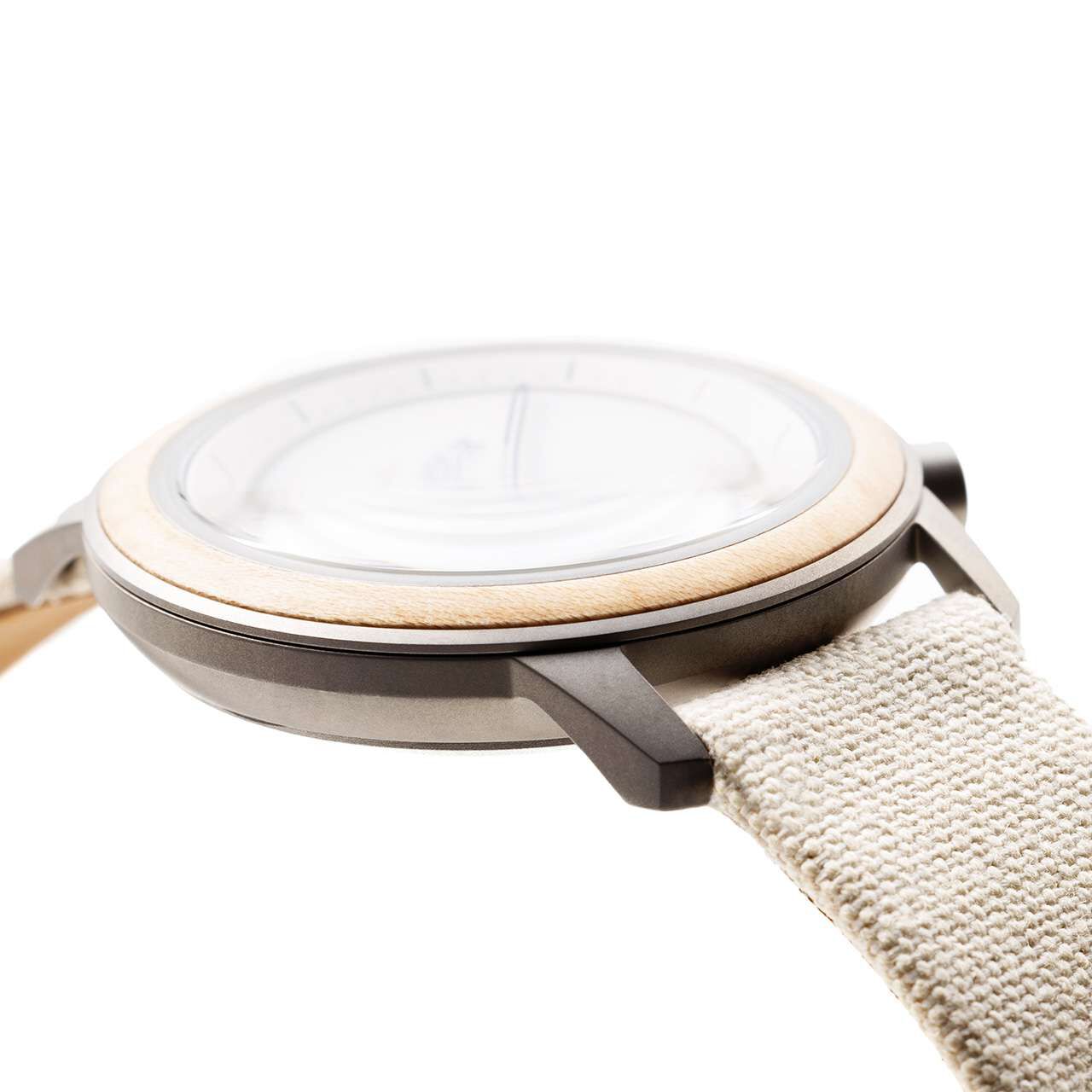 GRANDEUR PLUS Wood Solar Watch Ivory Maplewood (GRP016W),, large image number 4