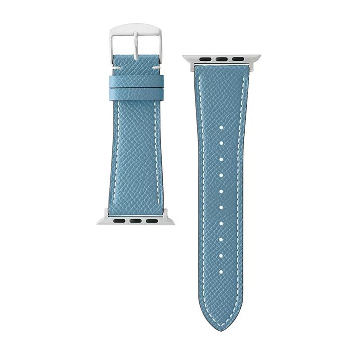 BAMBI Apple Watch Band, Genuine Leather, Light Blue, RWC046U.,, medium