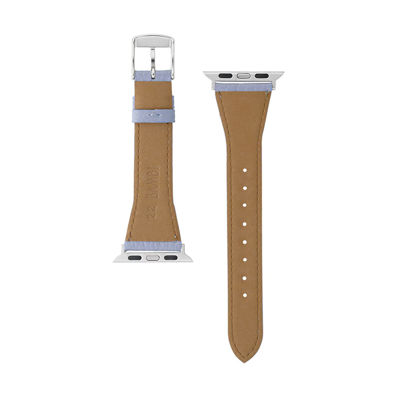 BAMBI Apple Watch Band, Genuine Leather, Blue Gray, RWC047G3U.,, large image number 1