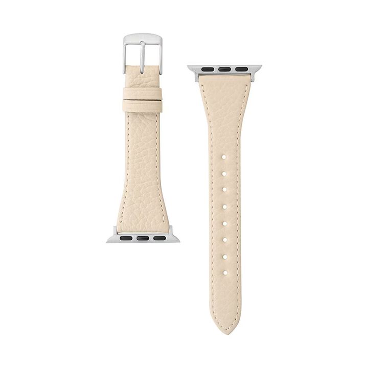 BAMBI Apple Watch Band, Genuine Leather, Beige, RWC047F1U.,, medium