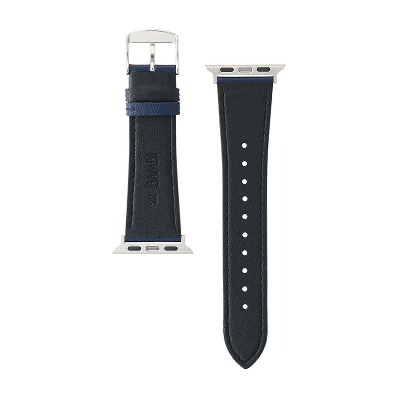 BAMBI Apple Watch Band, Washable, Genuine Leather, Navy, RWC039D,, large image number 1