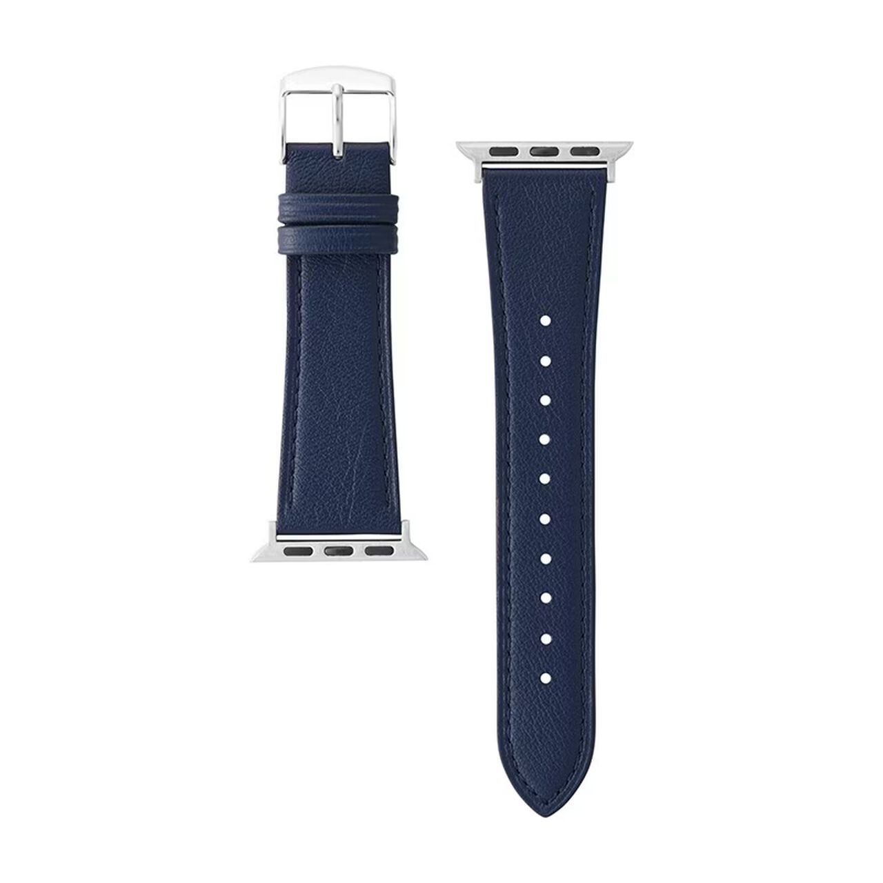 BAMBI Apple Watch Band, Washable, Genuine Leather, Navy, RWC039D,, large image number 0