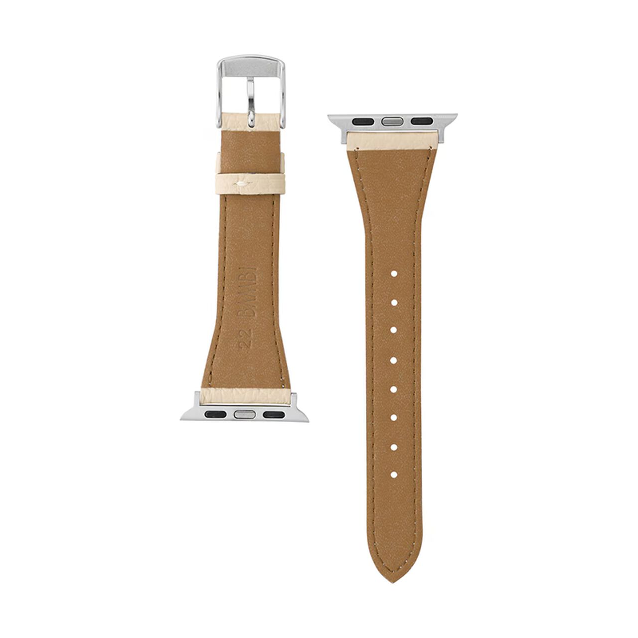 BAMBI Apple Watch Band, Genuine Leather, Beige, RWC047F1U.,, large image number 1