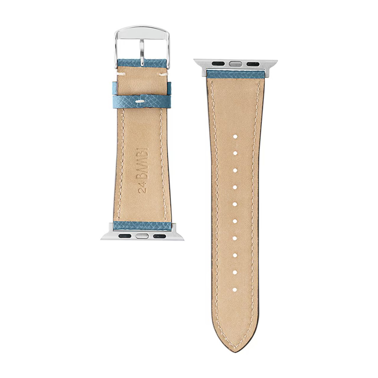 BAMBI Apple Watch Band, Genuine Leather, Light Blue, RWC046U.,, large image number 1